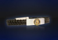 Bracelet with Rotary-Emblem in 18 kt Gold, Diamond