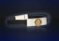 Bracelet with Rotary-Emblem in 18 kt Gold
