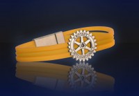 Bracelet with Rotary-Emblem in Sterlingsilver